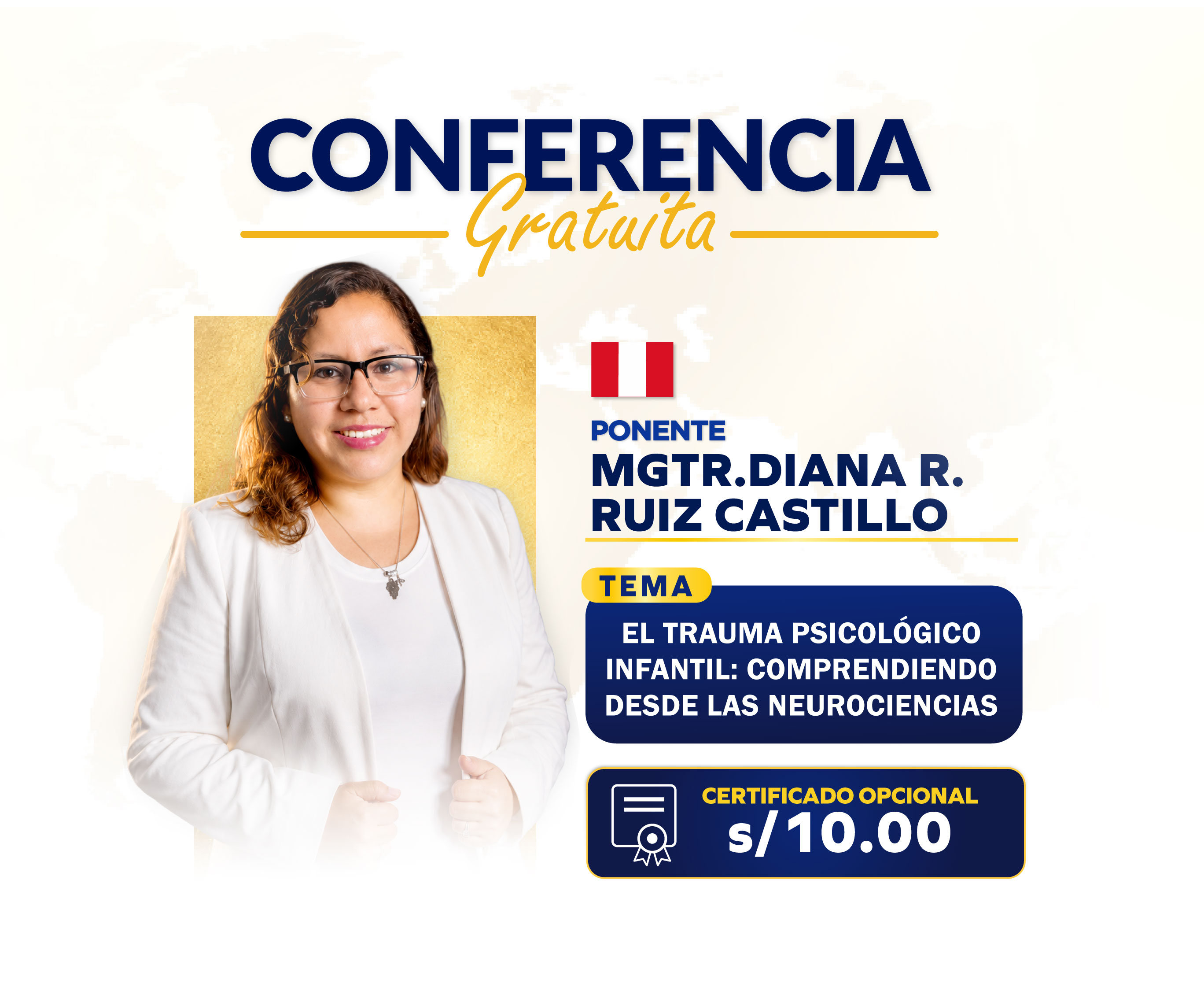 Afiche del evento "CONFERENCIA: El trauma psicológico infantil: comprendiendo desde las neurociencias"